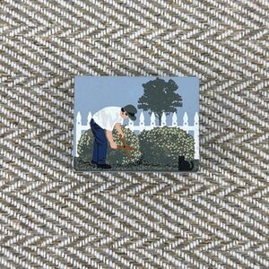 CAT'S MEOW Village Hedge Clipping Man Trimming Bushes Shrubs 1999